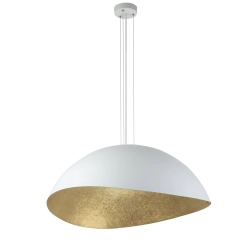Lampa wisząca z żywicy biało-złota Sigma Lighting Solaris M 40615 - zdjęcie produktu